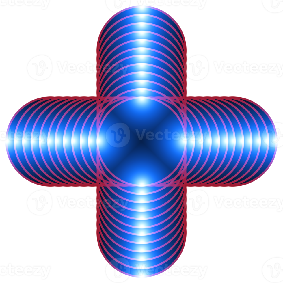 The abstract multi color circles stack. png