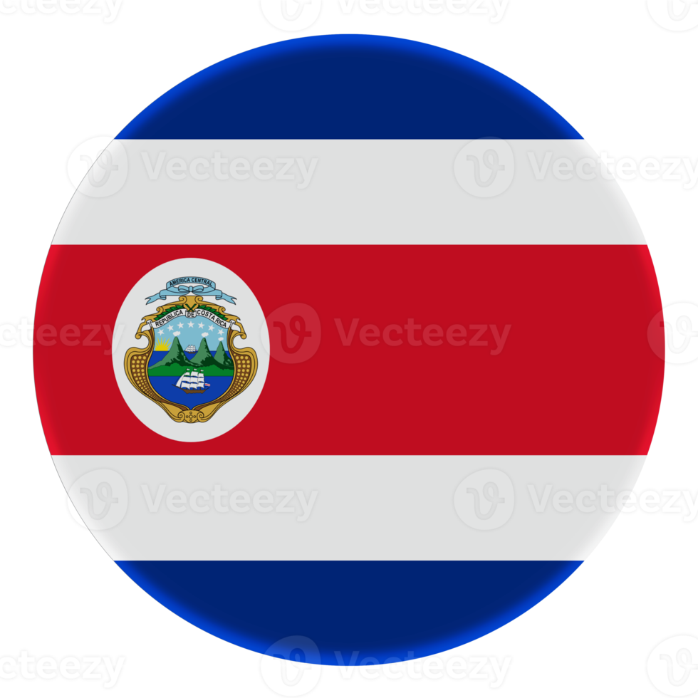 3d bandera de costa rica en un círculo de avatar. png