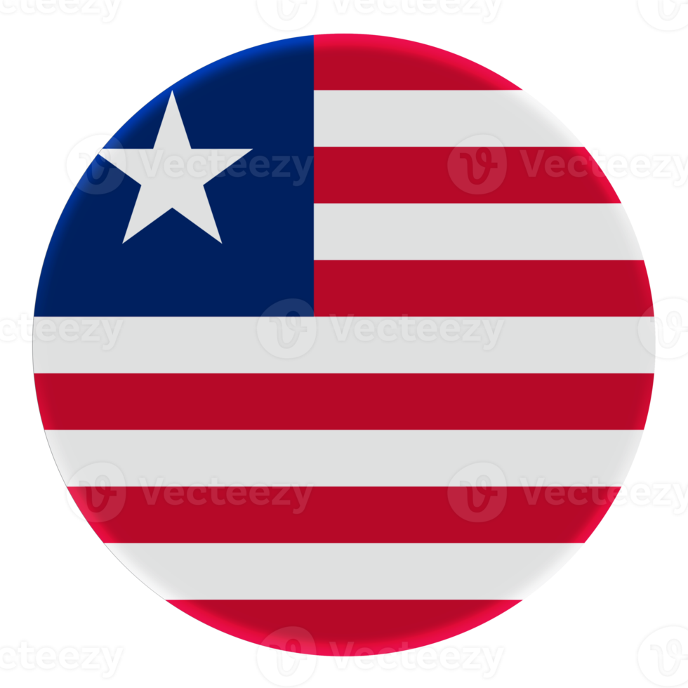 3d bandera de liberia en un círculo de avatar. png