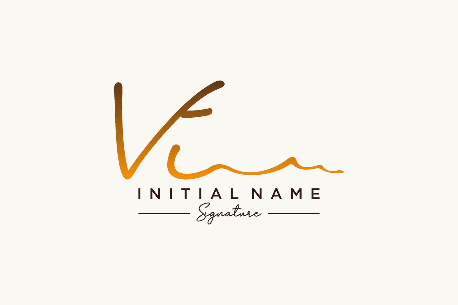 Initial VI signature logo template vector. Hand drawn Calligraphy lettering Vector illustration.