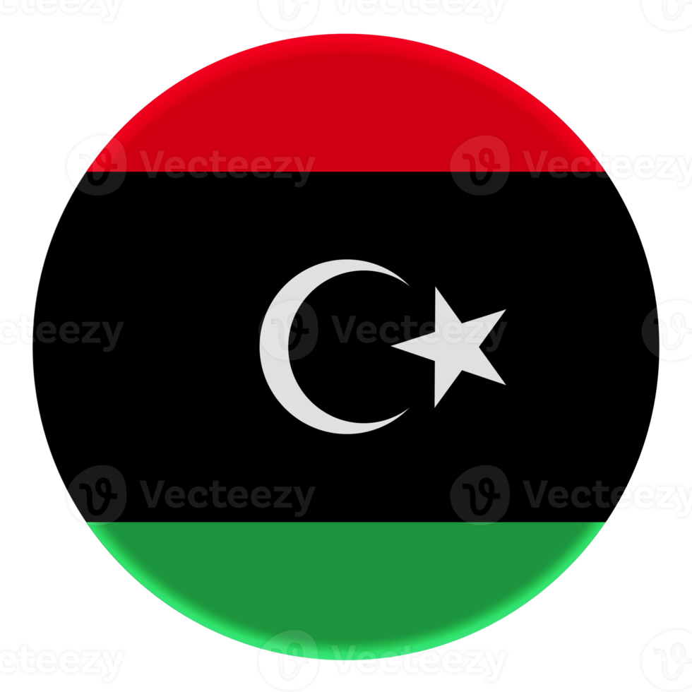 3D-Flagge von Libyen auf Avatar-Kreis. png