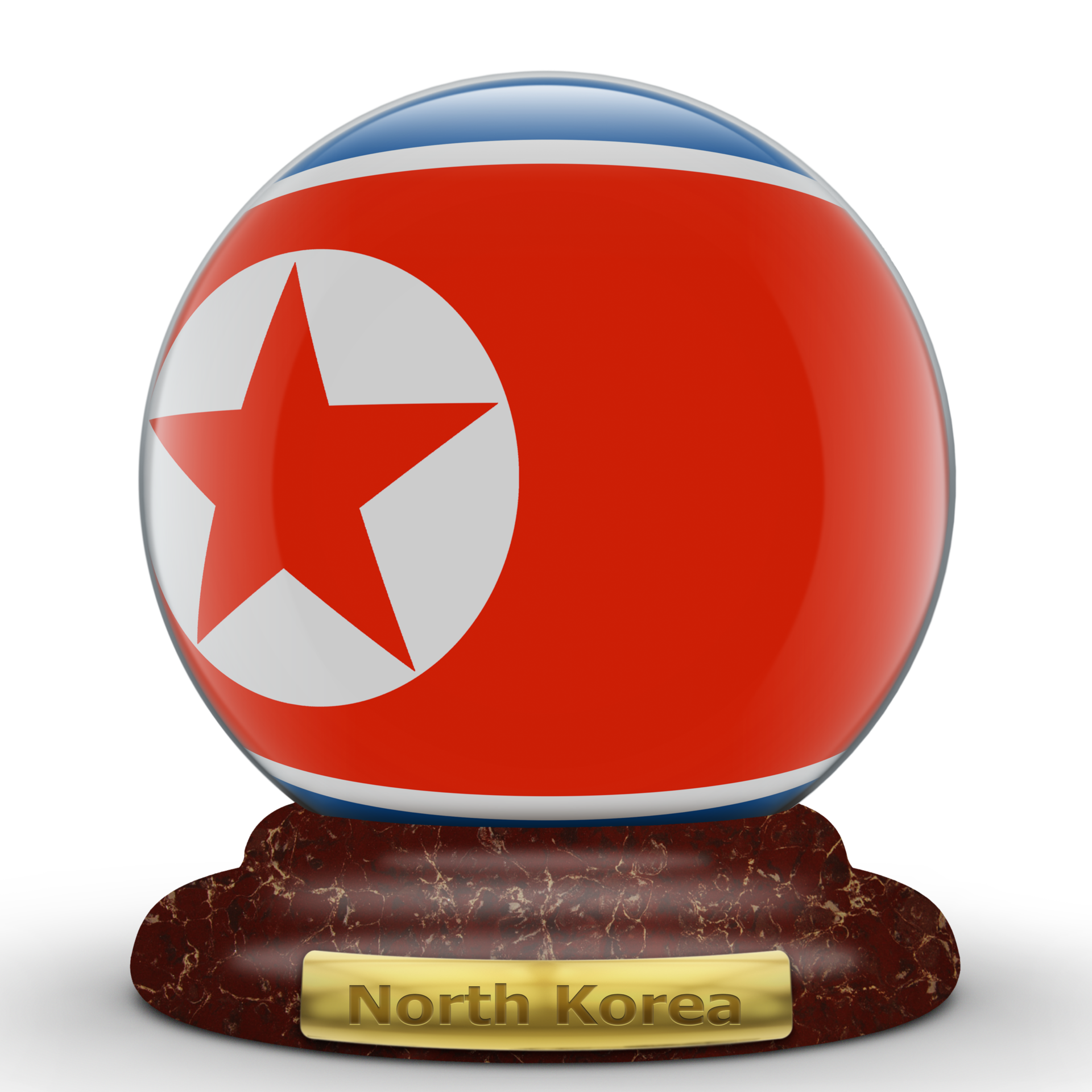 3D Flag Of North Korea On Globe Background 18880660 PNG filipino-war-flag