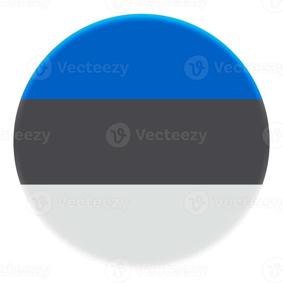 3D Flag of Estonia on avatar circle. png