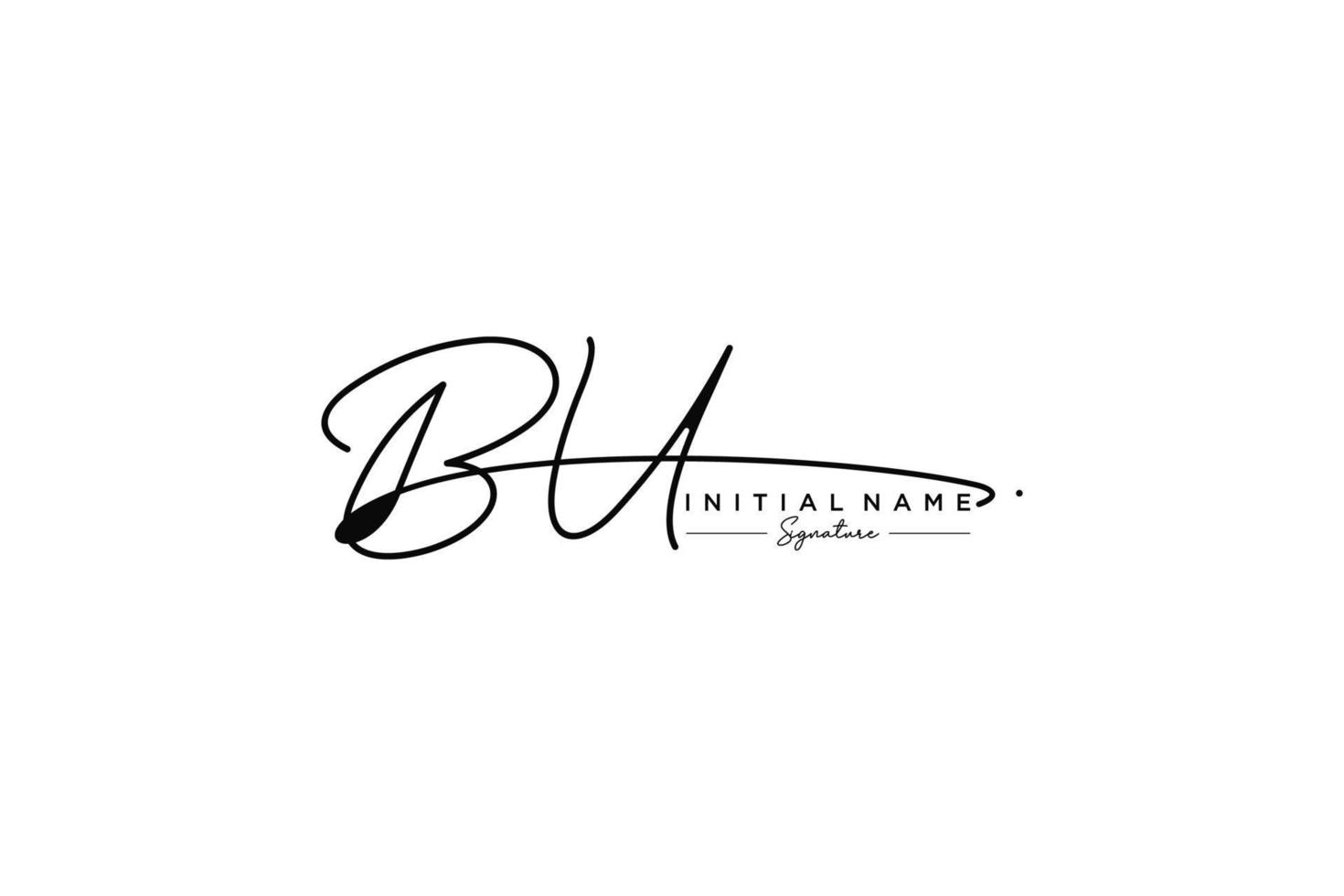 Initial BU signature logo template vector. Hand drawn Calligraphy lettering Vector illustration.