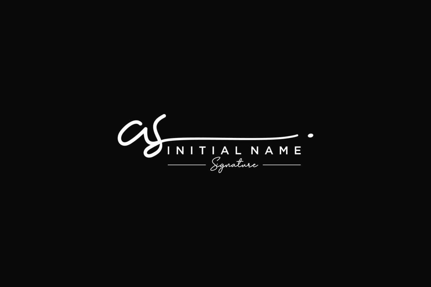 Initial AS signature logo template vector. Hand drawn Calligraphy lettering Vector illustration.