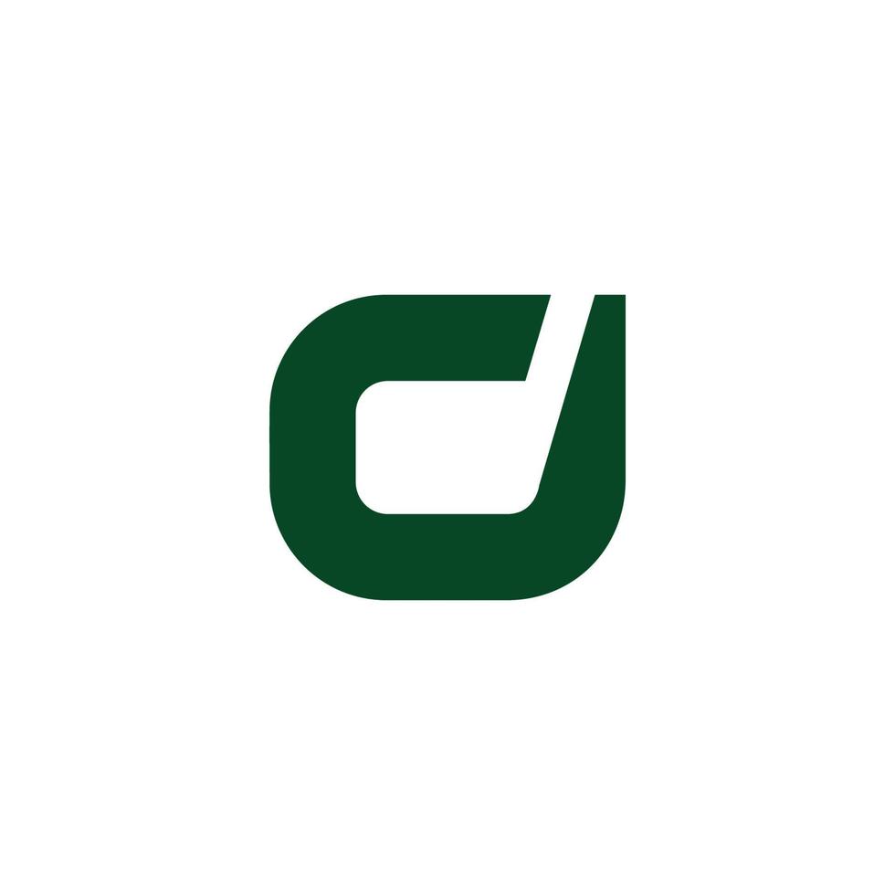 letter dc negative space simple logo vector