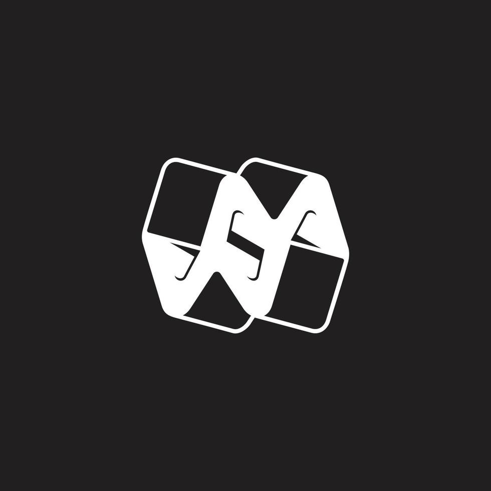 letter mw paper book shape logo vector