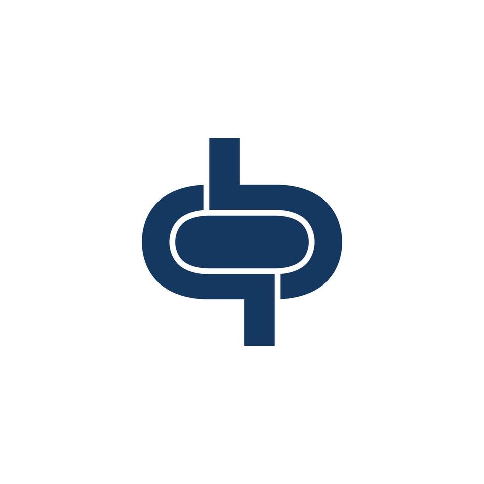 letter qb linked circle geometric logo vector
