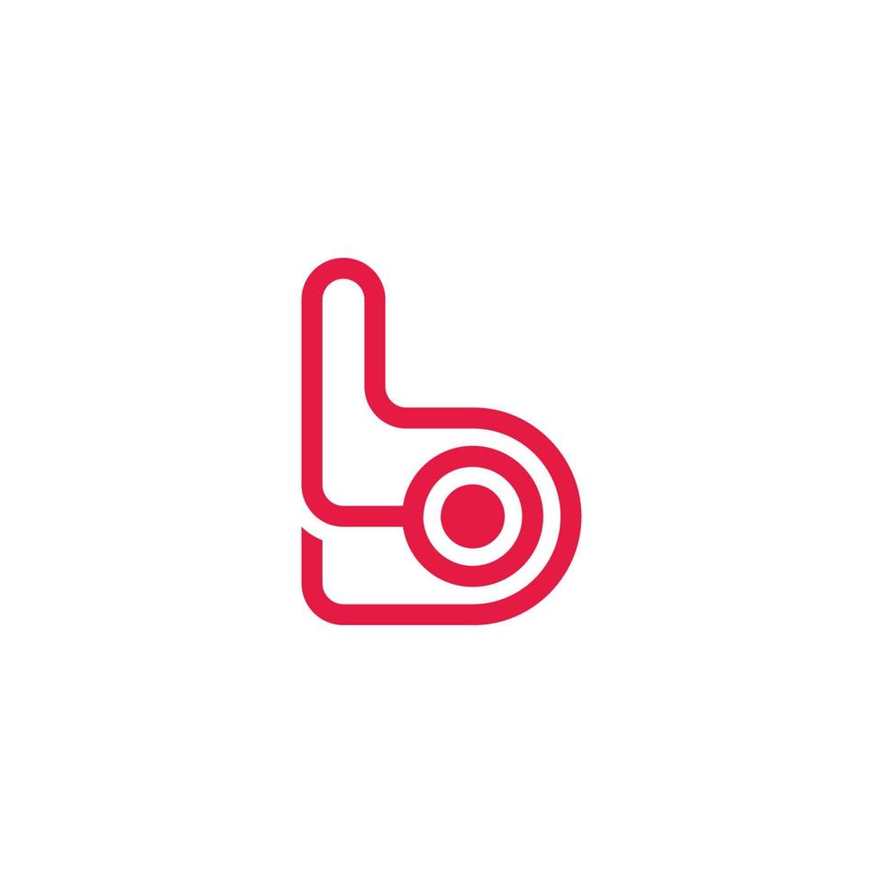 letra b línea lindo símbolo logo vector