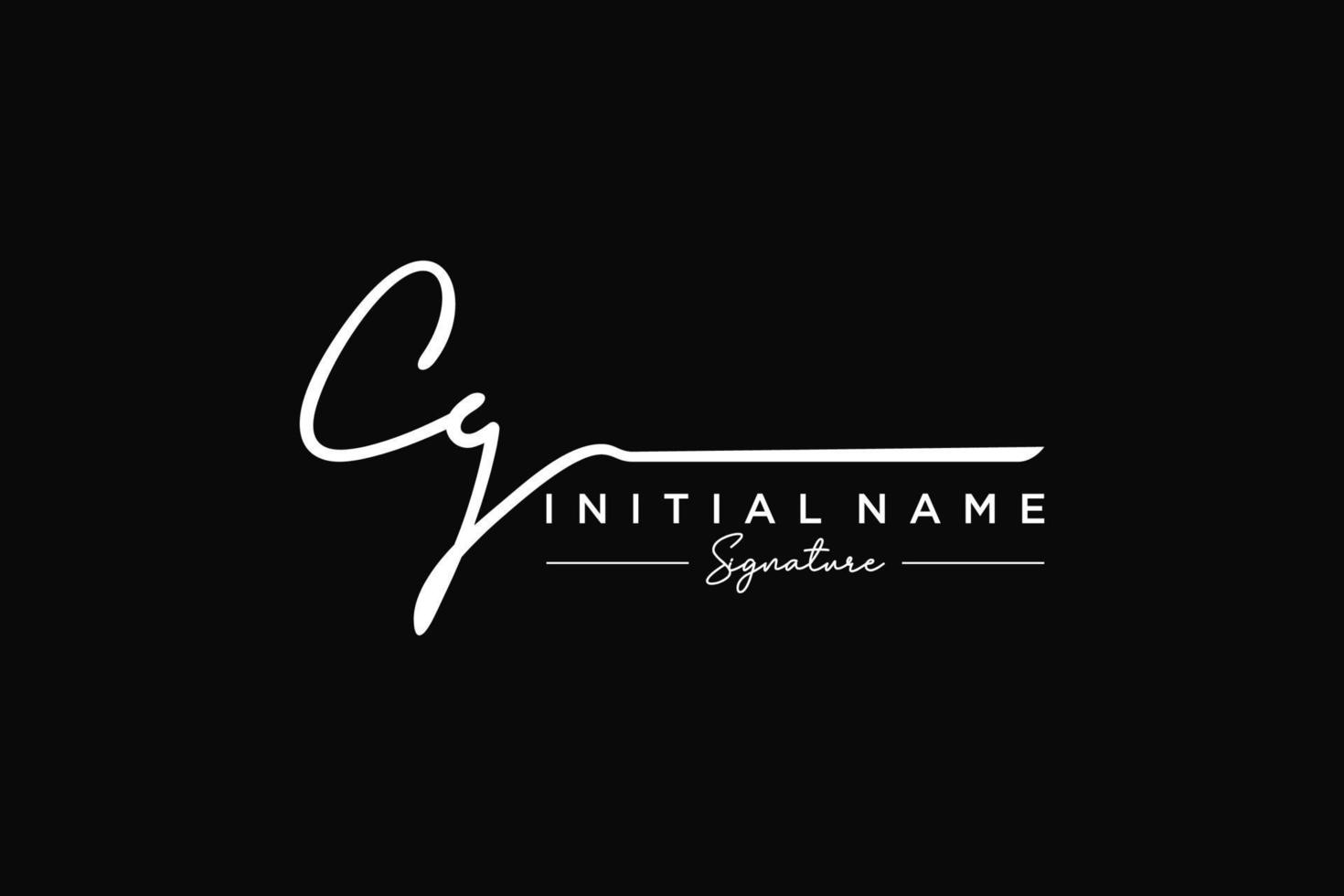 Initial CG signature logo template vector. Hand drawn Calligraphy