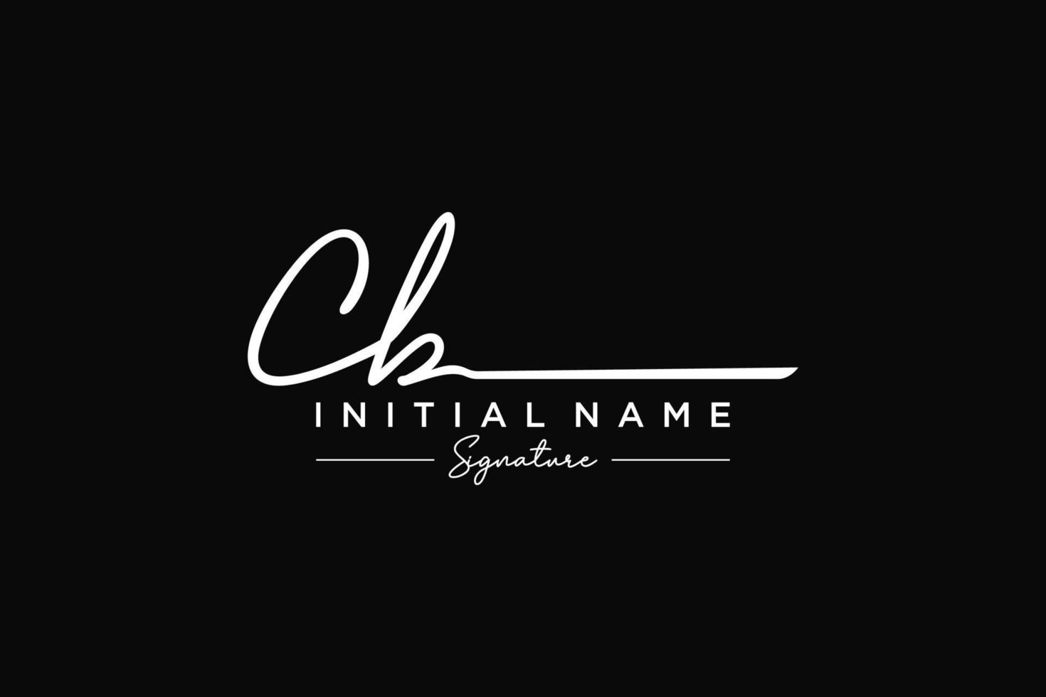 Initial CB signature logo template vector. Hand drawn Calligraphy lettering Vector illustration.