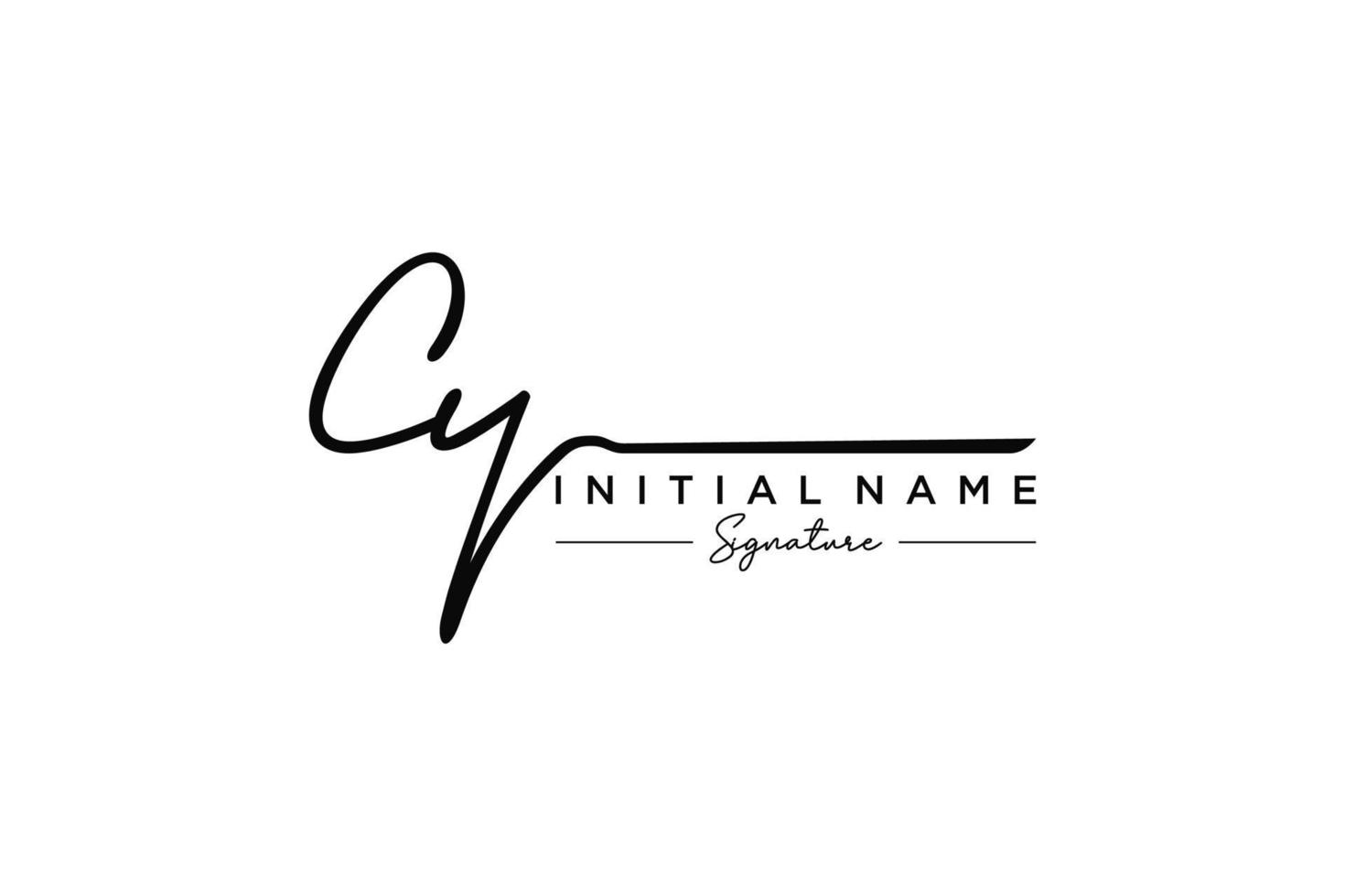 Initial CY signature logo template vector. Hand drawn Calligraphy lettering Vector illustration.