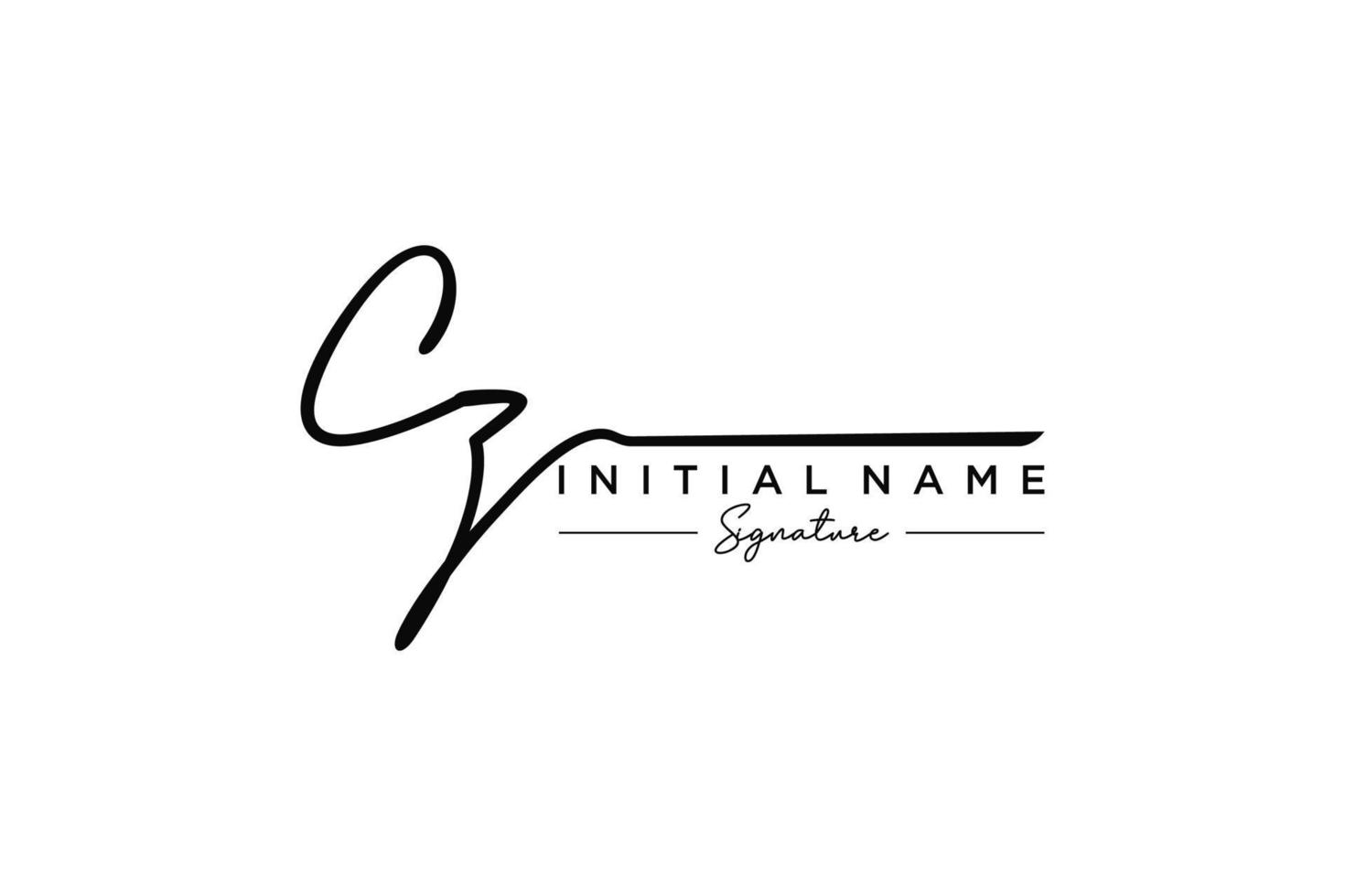 Initial CZ signature logo template vector. Hand drawn Calligraphy lettering Vector illustration.