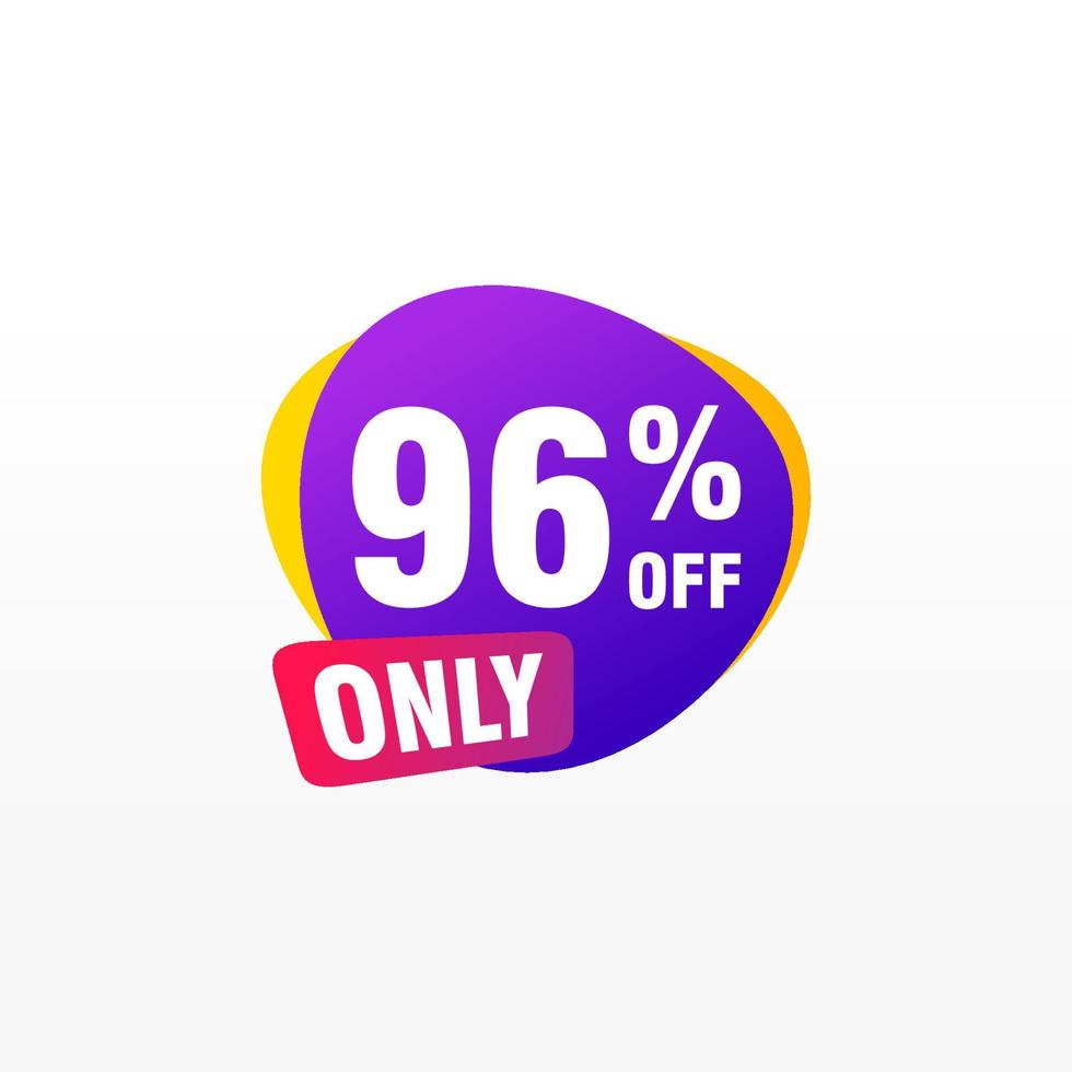 96 discount, Sales Vector badges for Labels, , Stickers, Banners, Tags, Web Stickers, New offer. Discount origami sign banner.