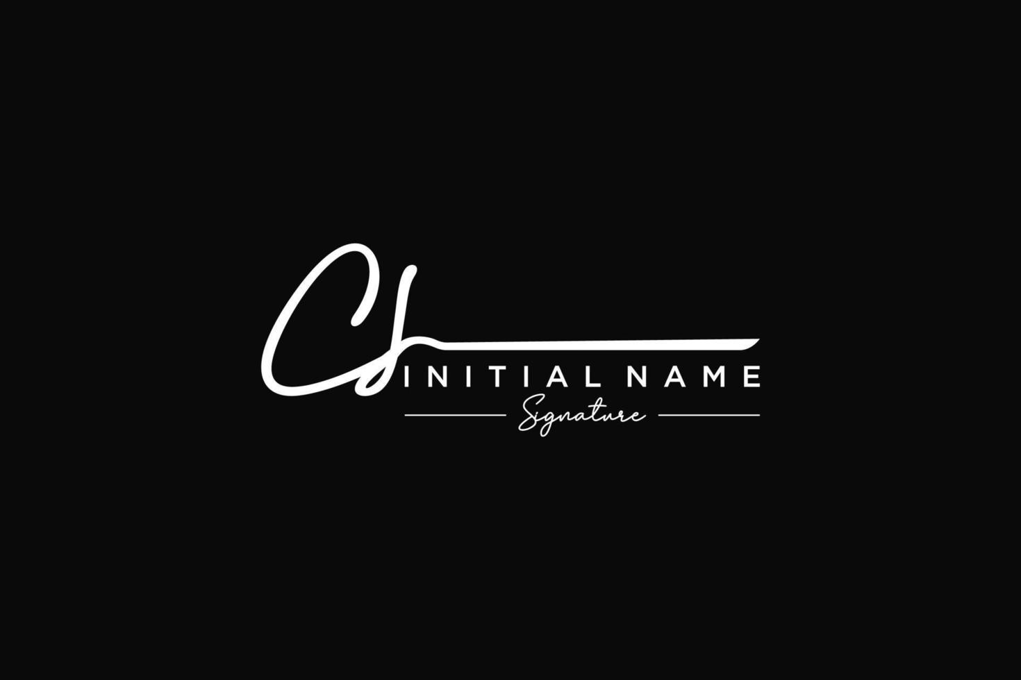 Initial CS signature logo template vector. Hand drawn Calligraphy lettering Vector illustration.