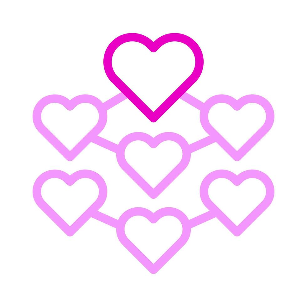 decoración icono duocolor rosa estilo san valentín ilustración vector elemento y símbolo perfecto.