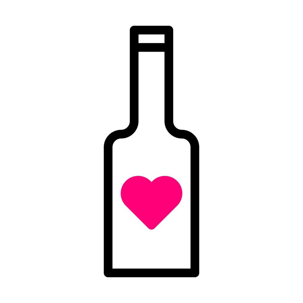 wine icon duotone red black style valentine illustration vector element and symbol perfect.