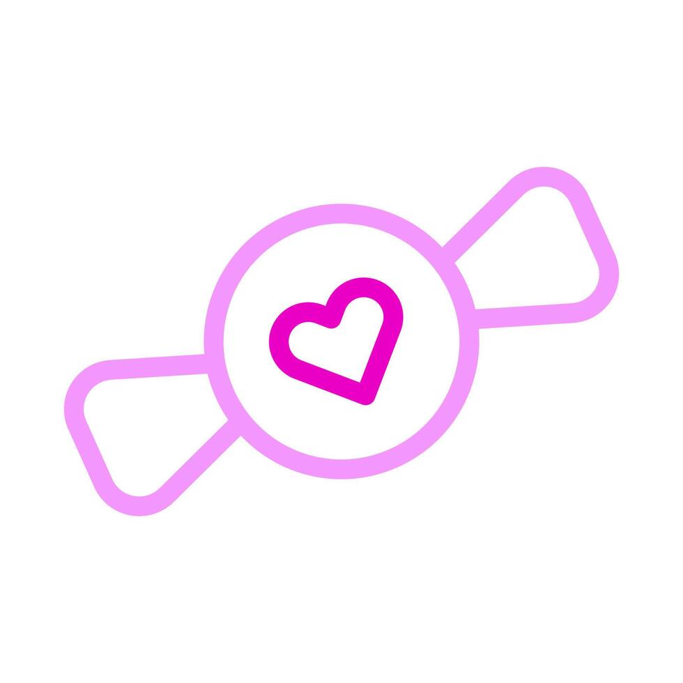 candy icon duocolor pink style valentine illustration vector element and symbol perfect.