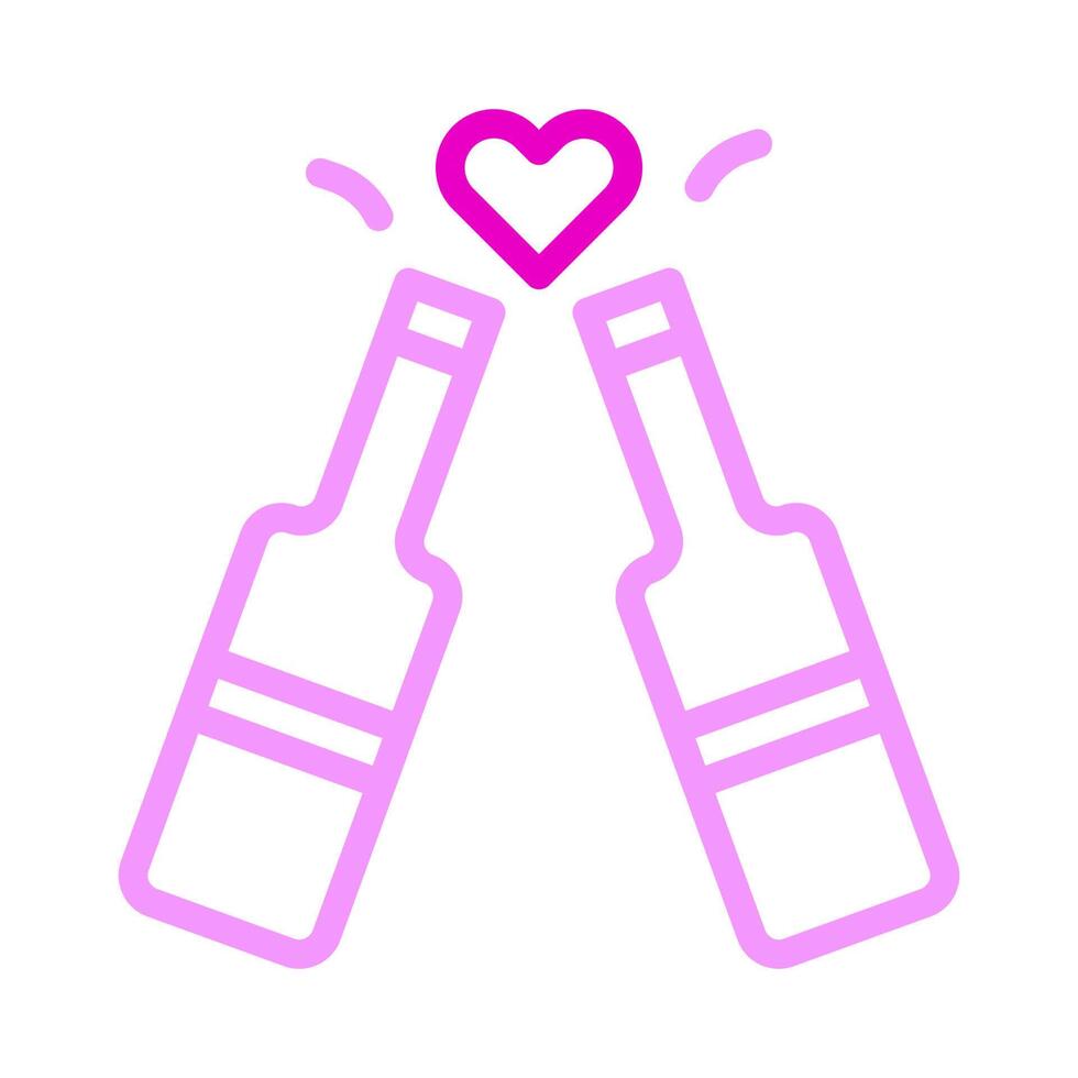 wine con duocolor pink style valentine illustration vector element and symbol perfect.