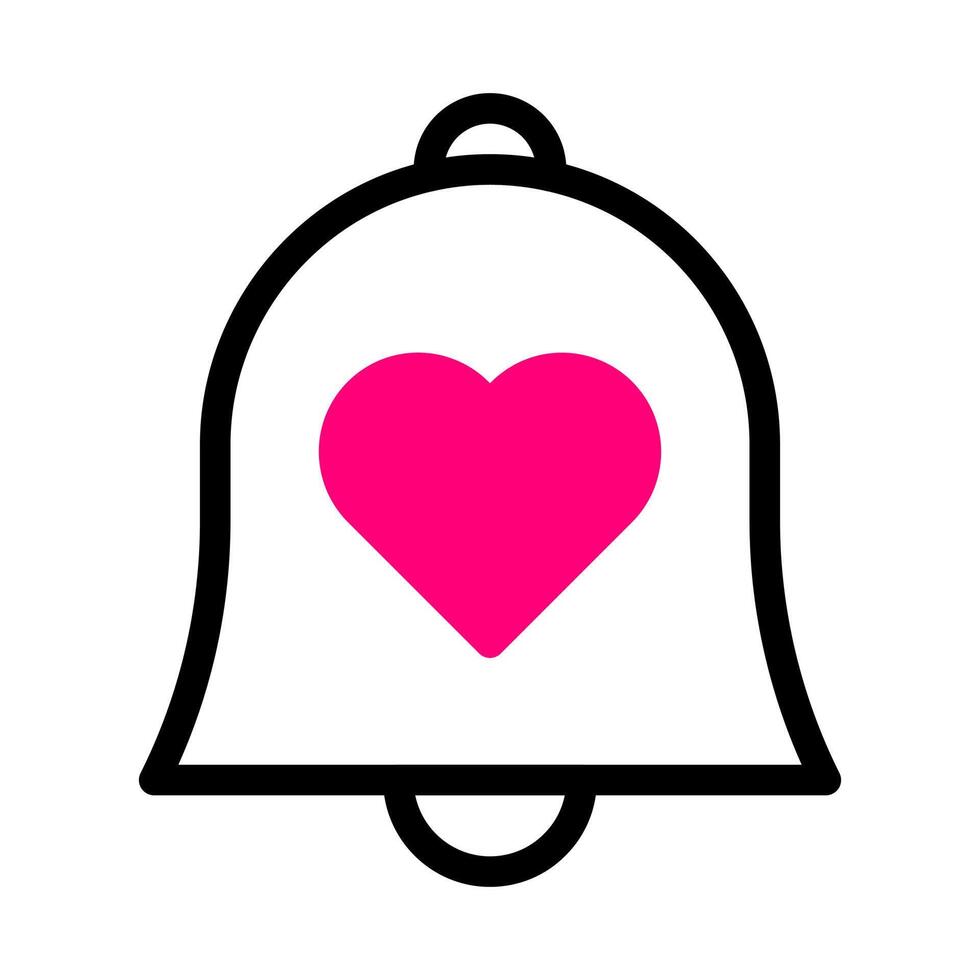 bell icon duotone red black style valentine illustration vector element and symbol perfect.