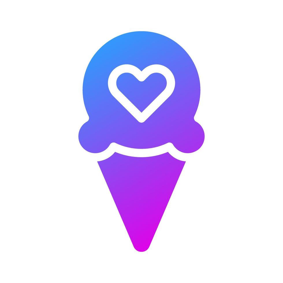 ice cream icon solid purple style valentine illustration vector element and symbol perfect.