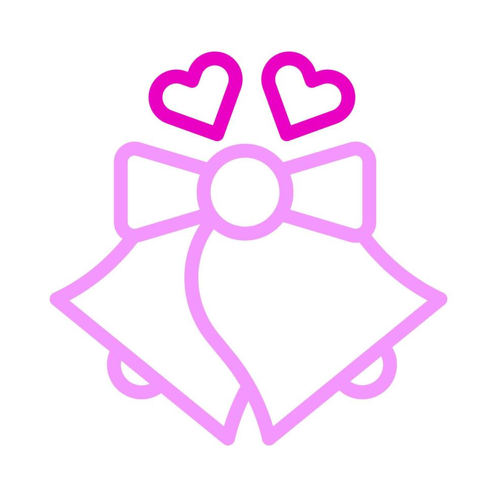 campana icono duocolor rosa estilo san valentín ilustración vector elemento y símbolo perfecto.
