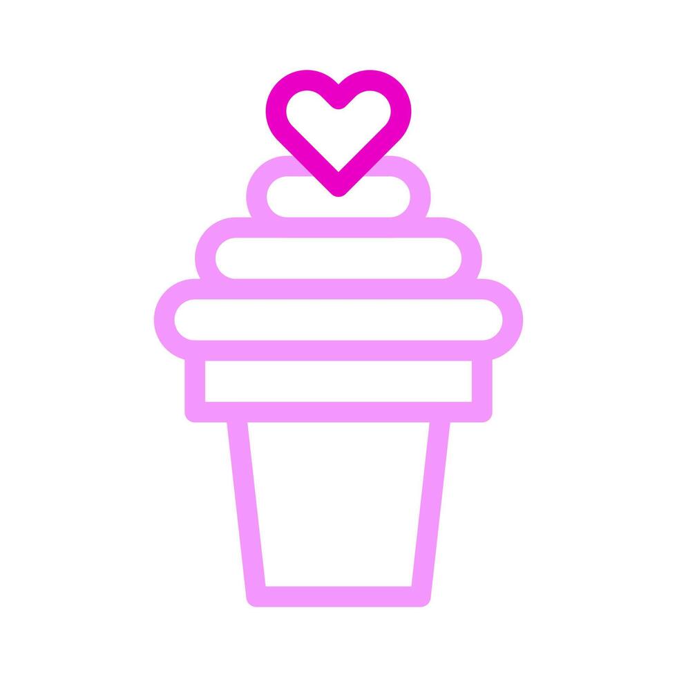 ice cream icon duocolor pink style valentine illustration vector element and symbol perfect.