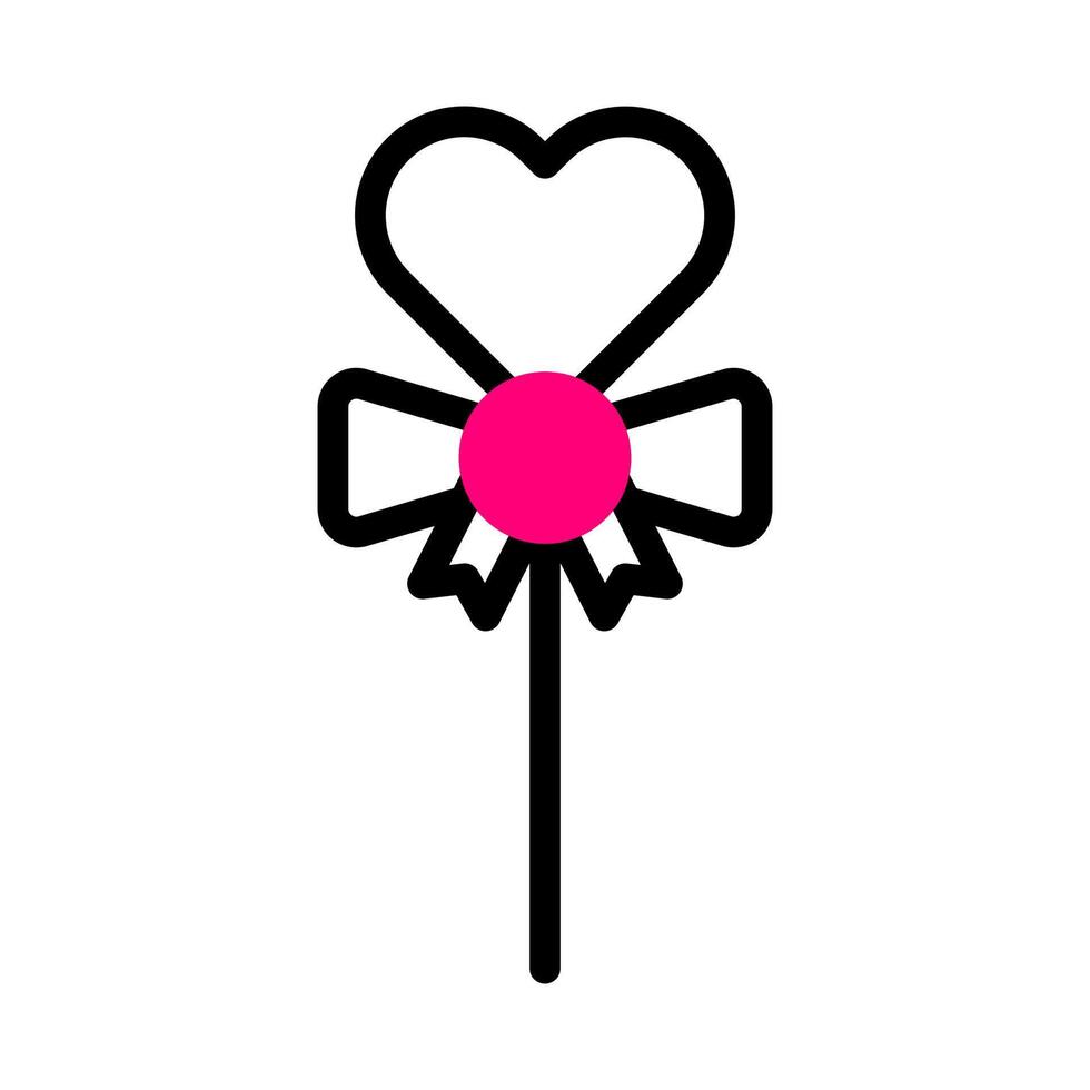 candy icon duotone red black style valentine illustration vector element and symbol perfect.