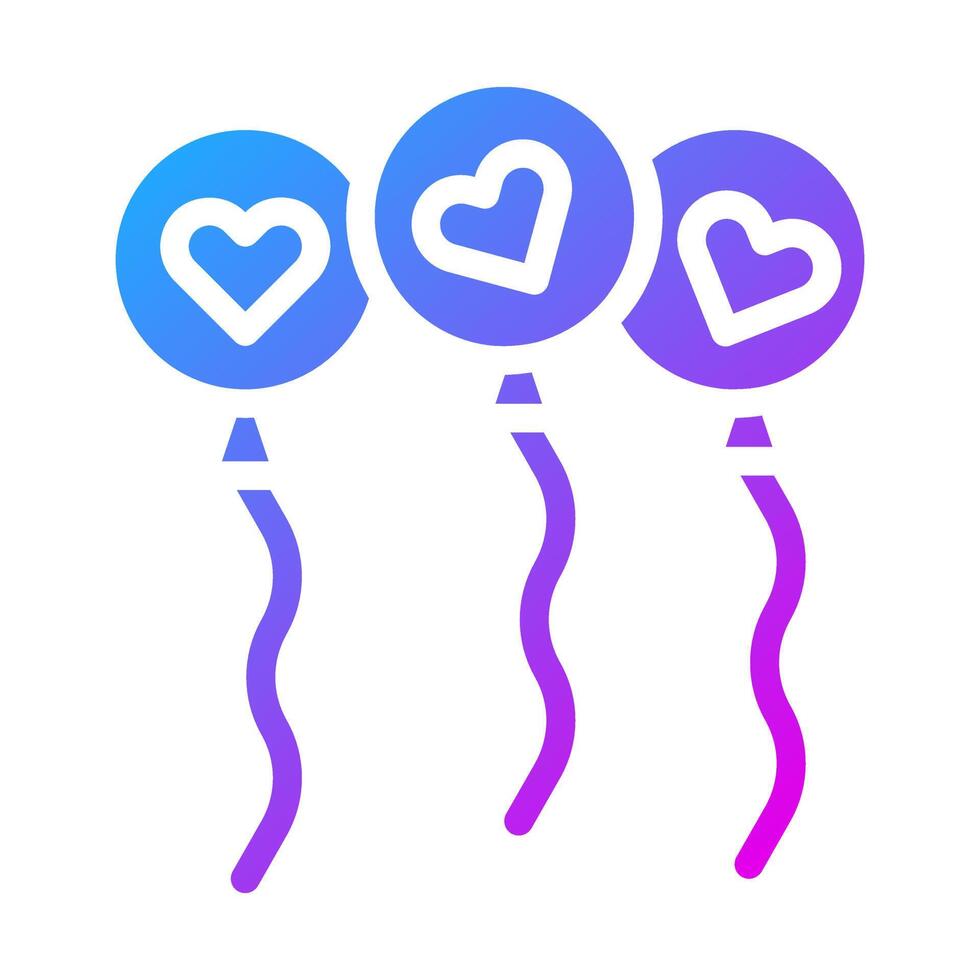 balloon icon solid purple style valentine illustration vector element and symbol perfect.