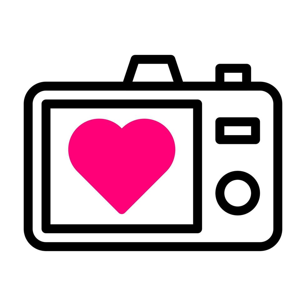 picture icon duotone red black style valentine illustration vector element and symbol perfect.
