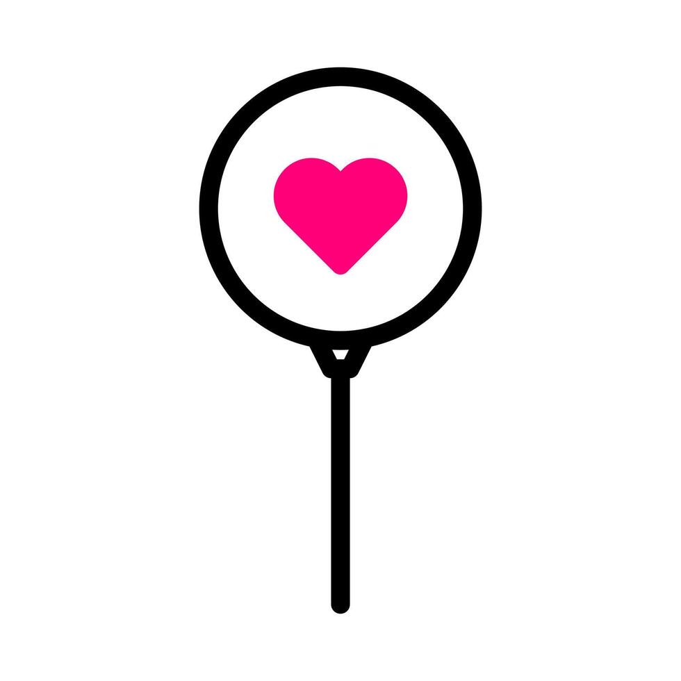 balloon icon duotone red black style valentine illustration vector element and symbol perfect.