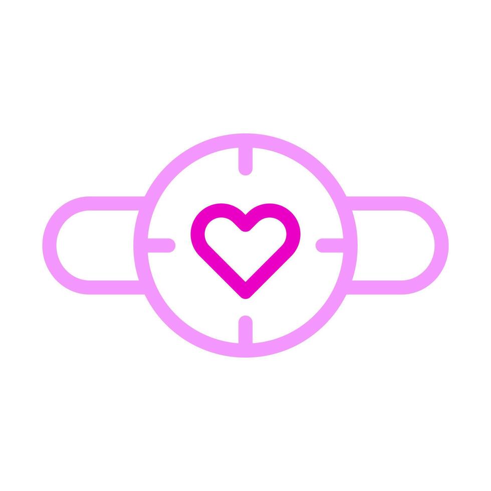 reloj icono duocolor rosa estilo san valentín ilustración vector elemento y símbolo perfecto.