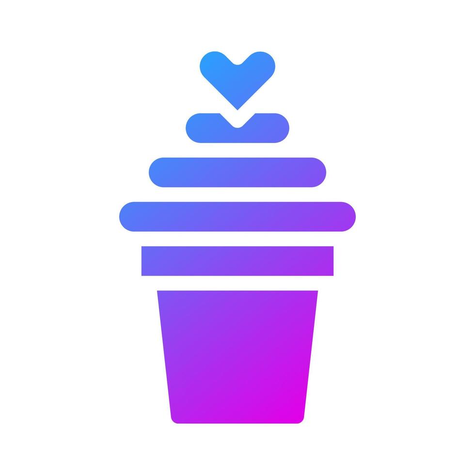 ice cream icon solid purple style valentine illustration vector element and symbol perfect.