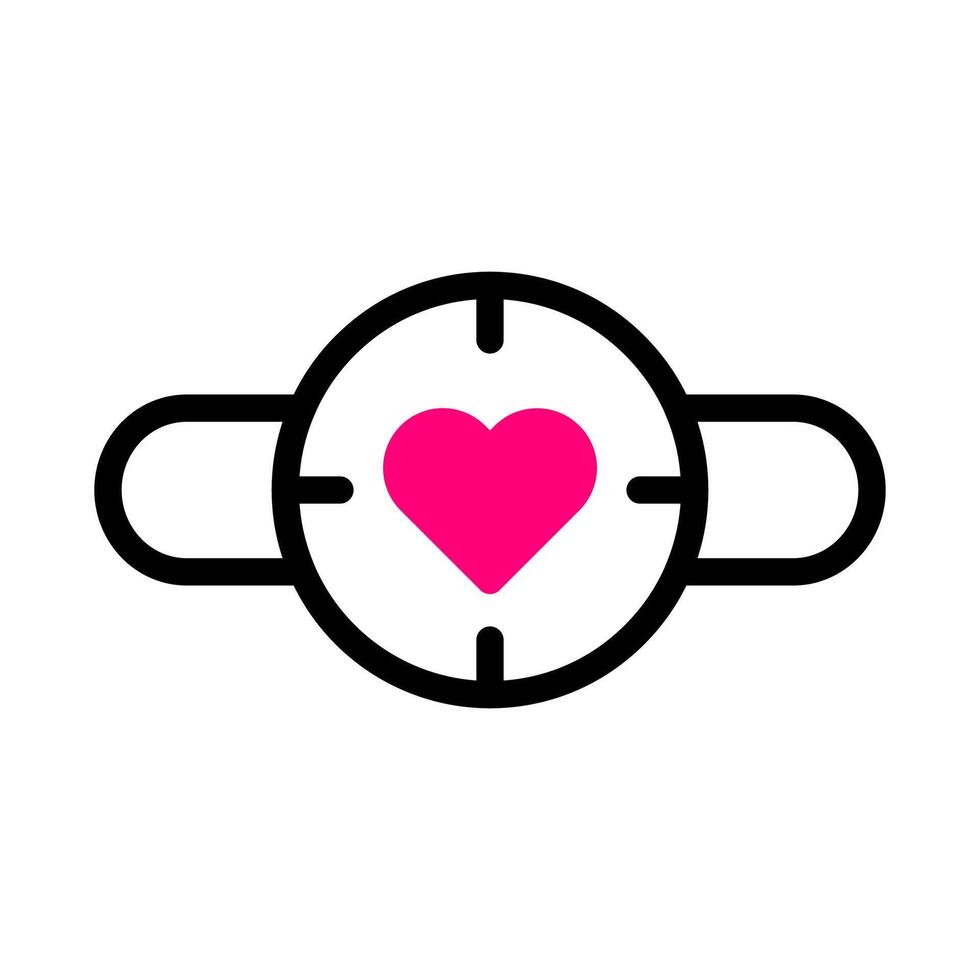 clock icon duotone red black style valentine illustration vector element and symbol perfect.