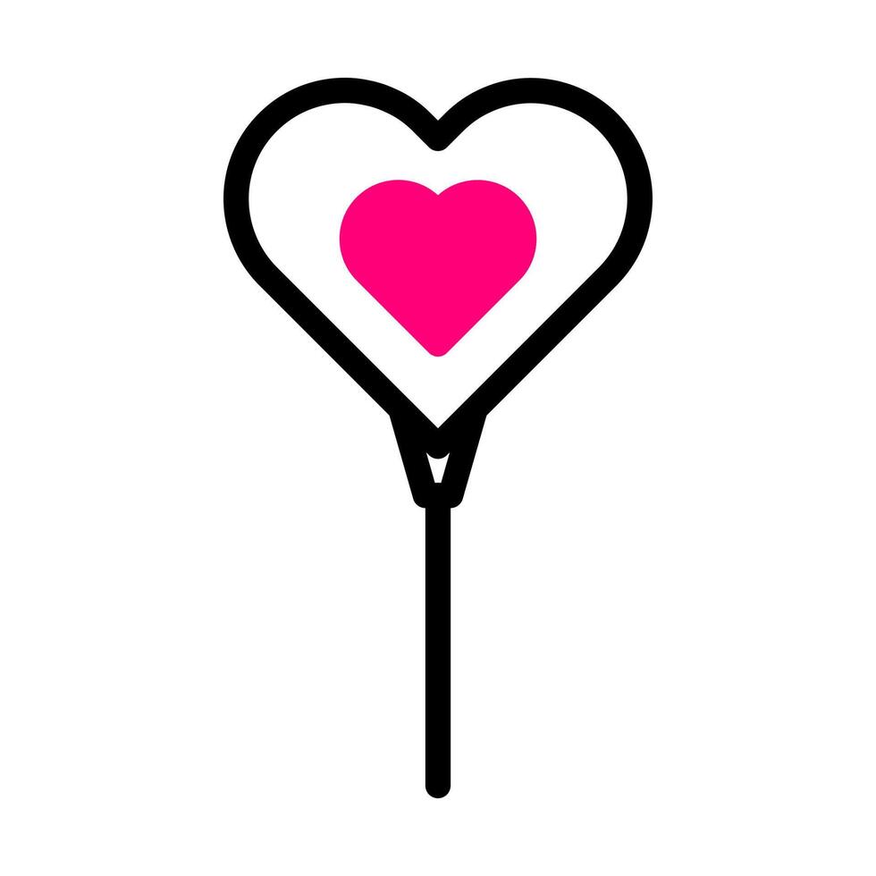 balloon icon duotone red black style valentine illustration vector element and symbol perfect.