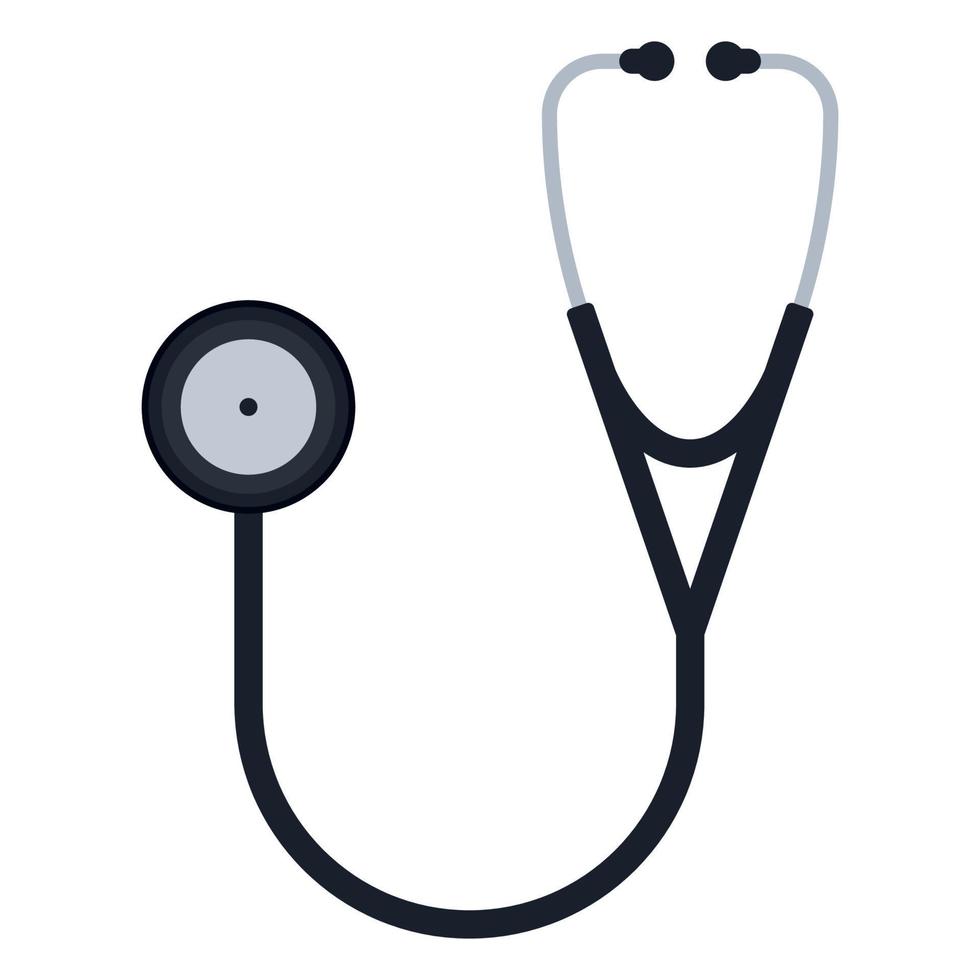 Doctors Stethoscope Tool In Flat Style vector