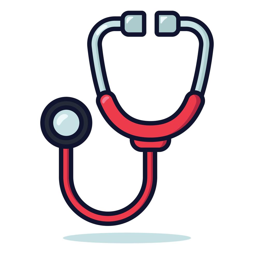 Doctors Stethoscope Tool In Cartoon Style vector