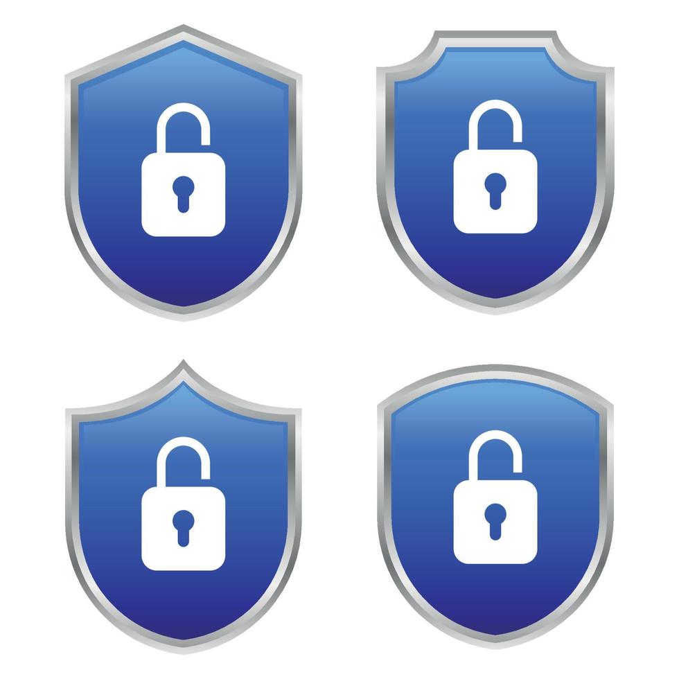 Shields Gradient With Padlocks Collection vector