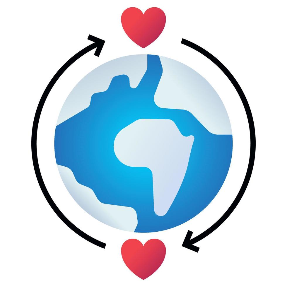 ciclo del corazón del día mundial de la salud alrededor del mundo vector