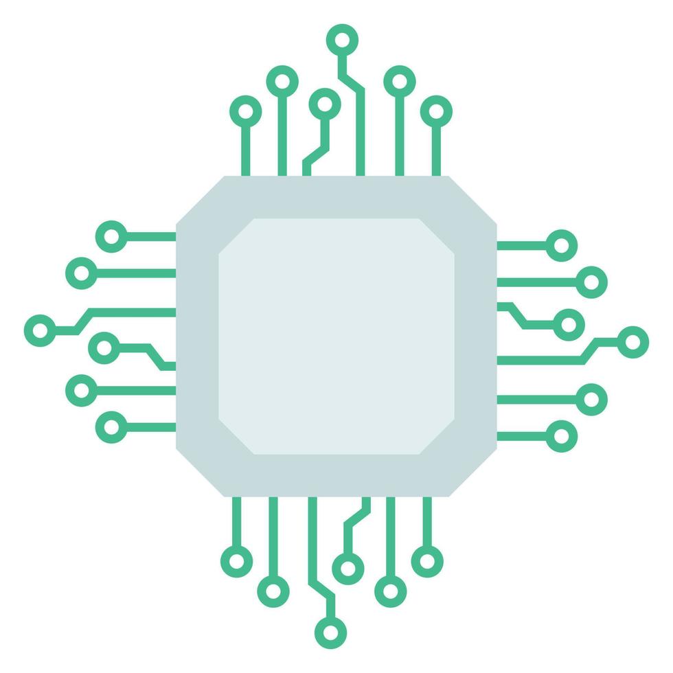 Technology Wires Cpu Chip vector