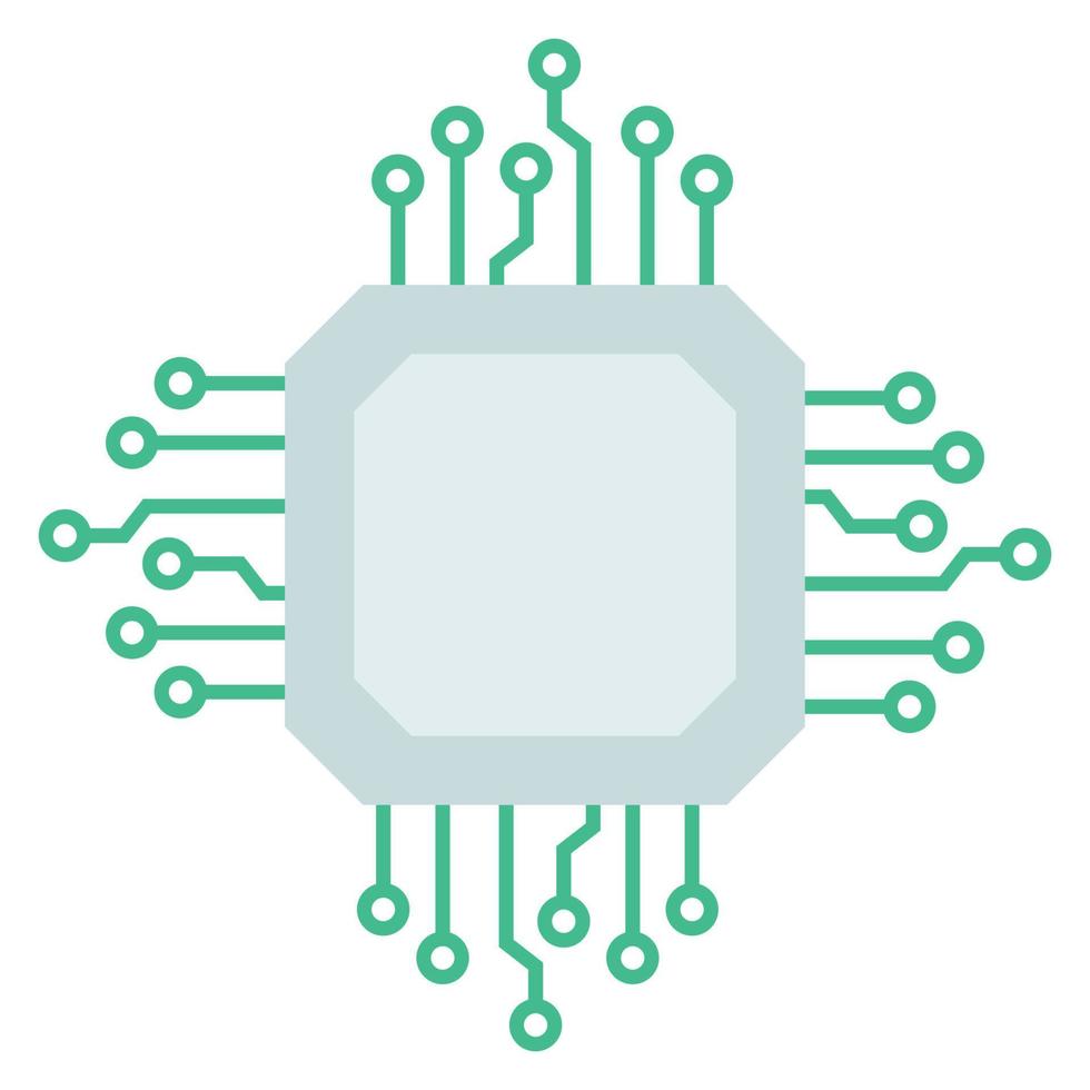 Technology Wires Cpu Chip vector