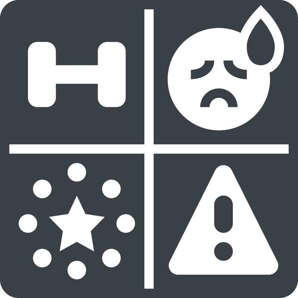 swot glyph style icon vector