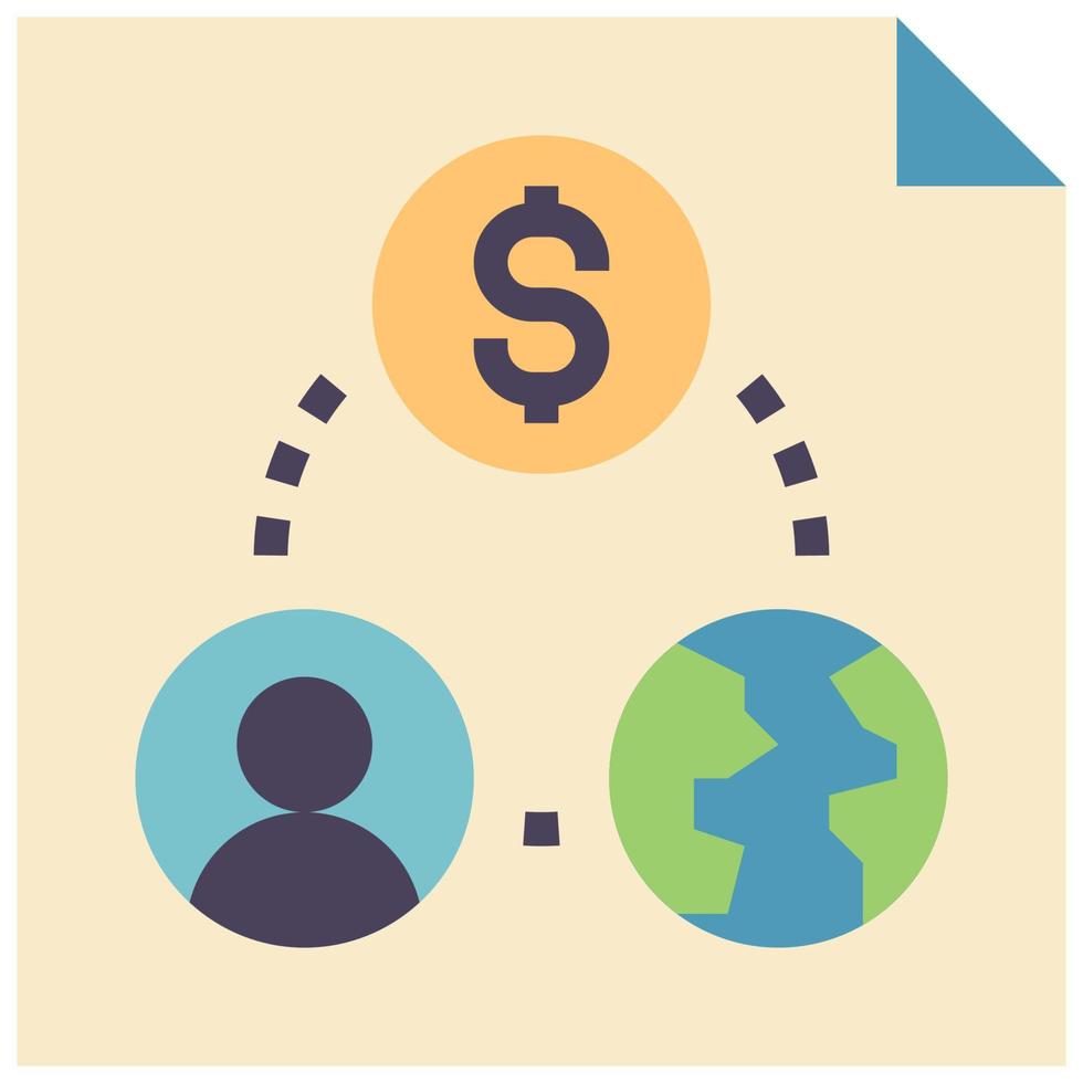 profit flat style icon vector