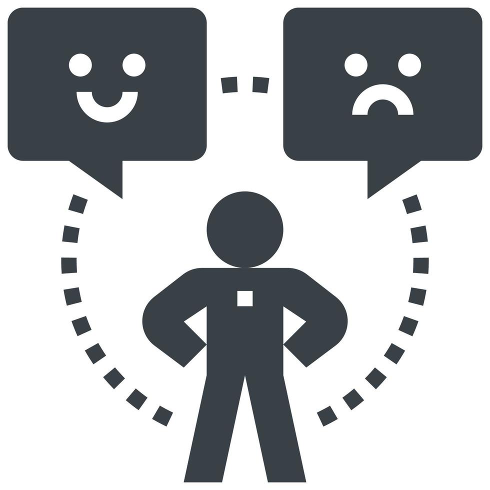 feedback glyph style icon vector