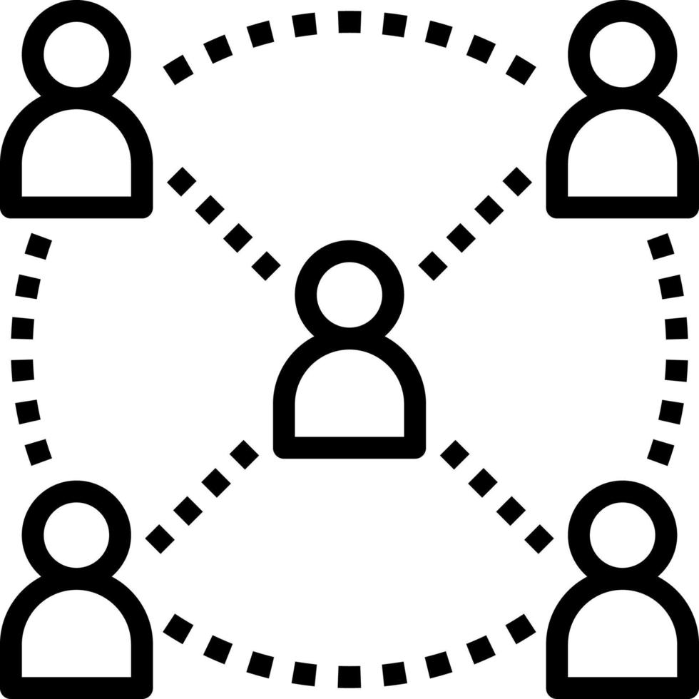 networking modern line style icon vector