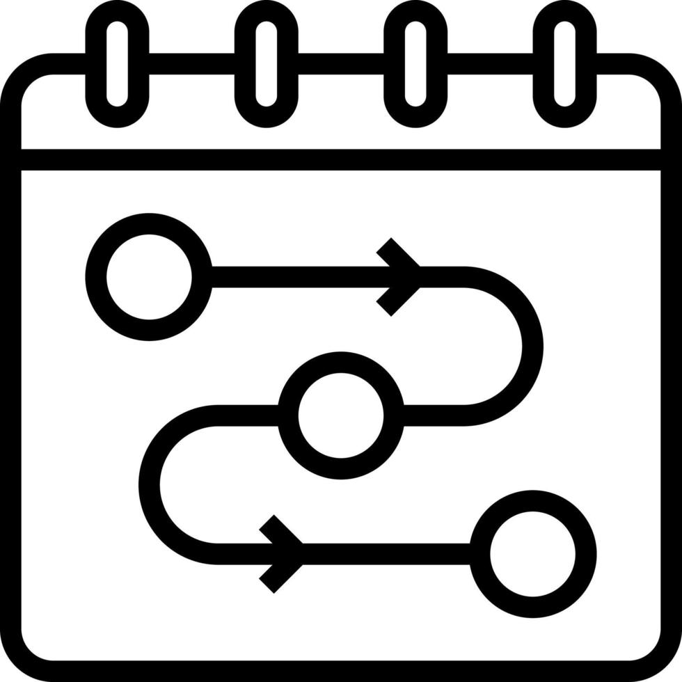 planning modern line style icon vector