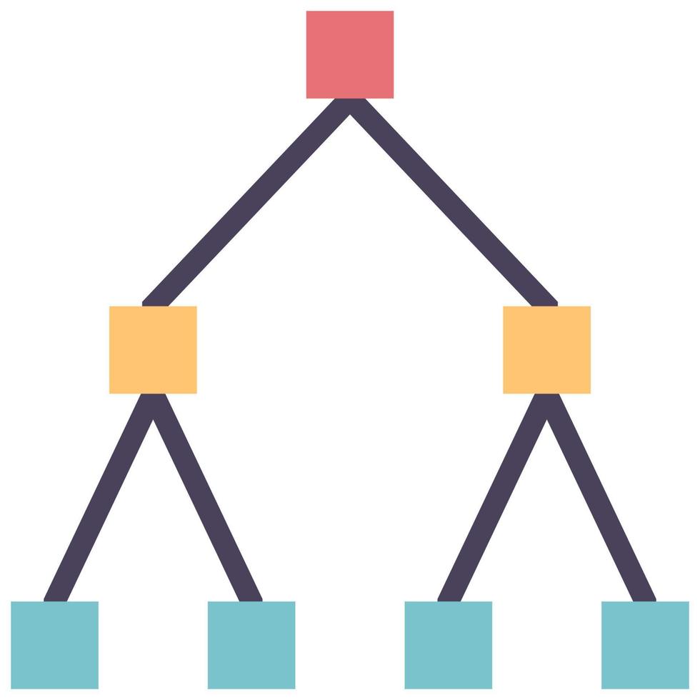 hierarchy flat style icon vector