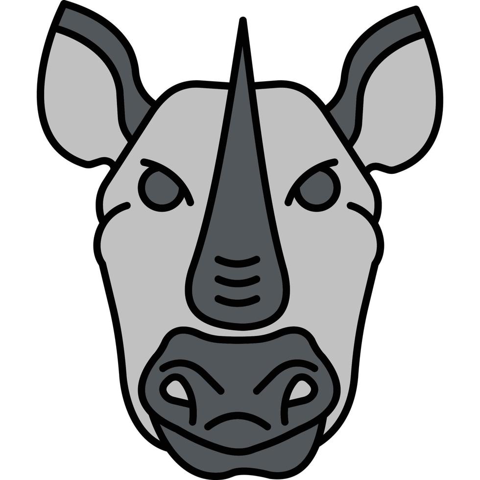 rinoceronte que puede editar o modificar fácilmente vector