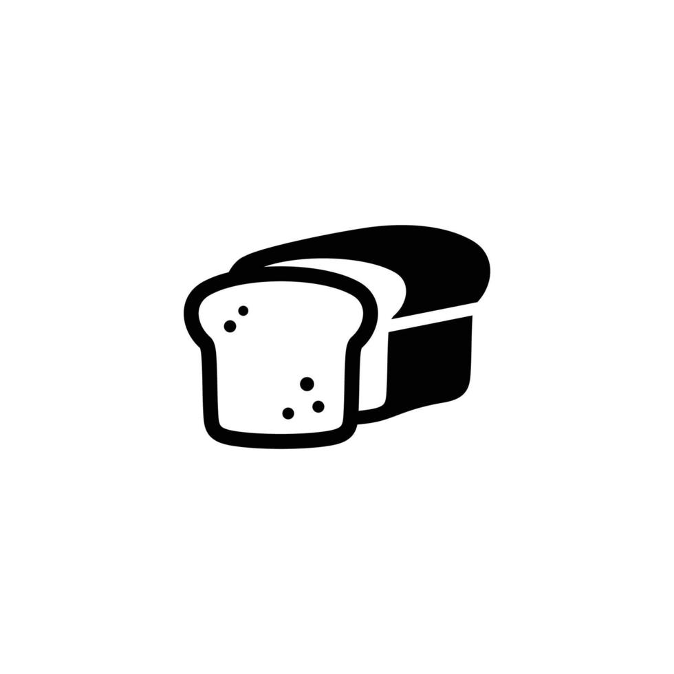 Bread simple flat icon vector illustration