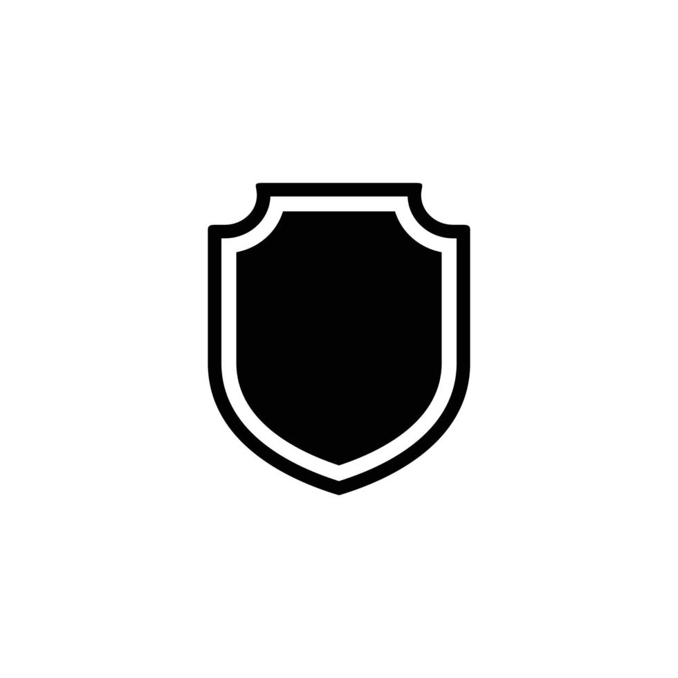 Shield simple flat icon vector illustration